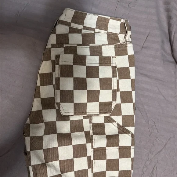 Checkered Brown and Cream PacSun jeans - Picture 2 of 8